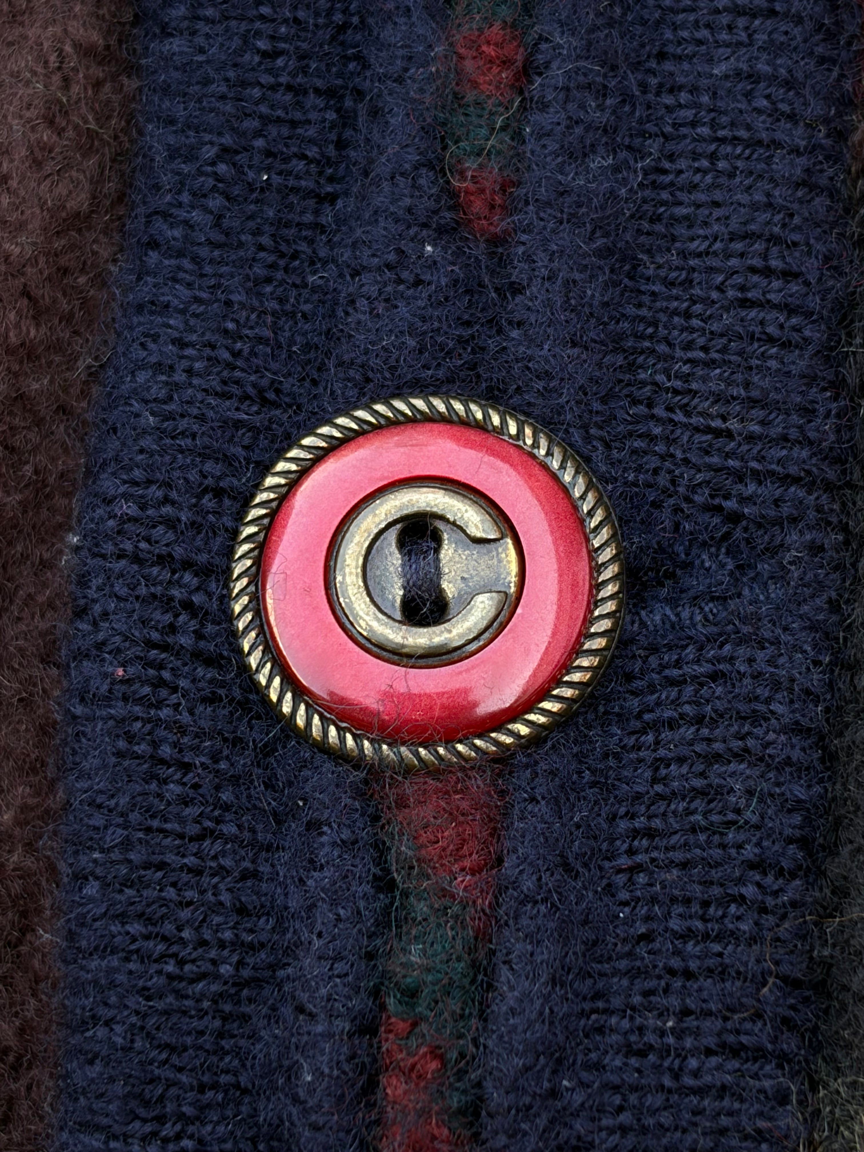 Vintage 90s COOGI Australia Pure New Wool Cardigan Size M