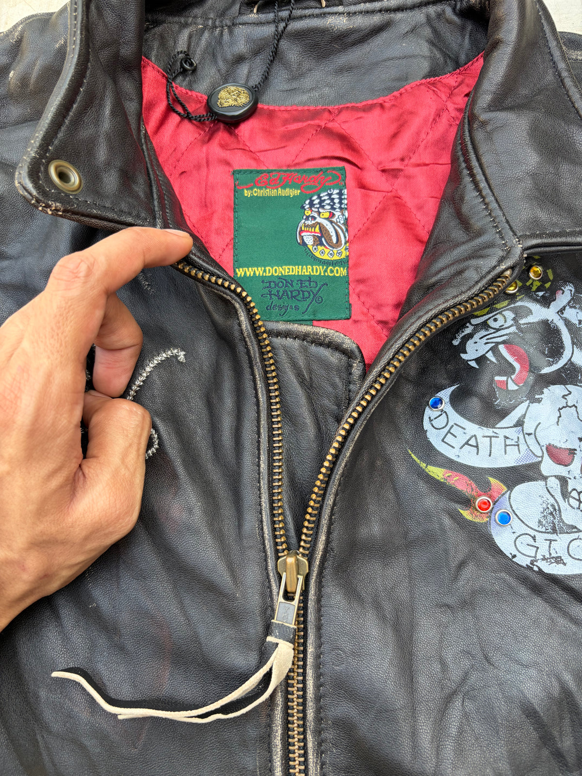 Mythic 90s Edhardy Unisex Death before Dishonour Leather M/L
