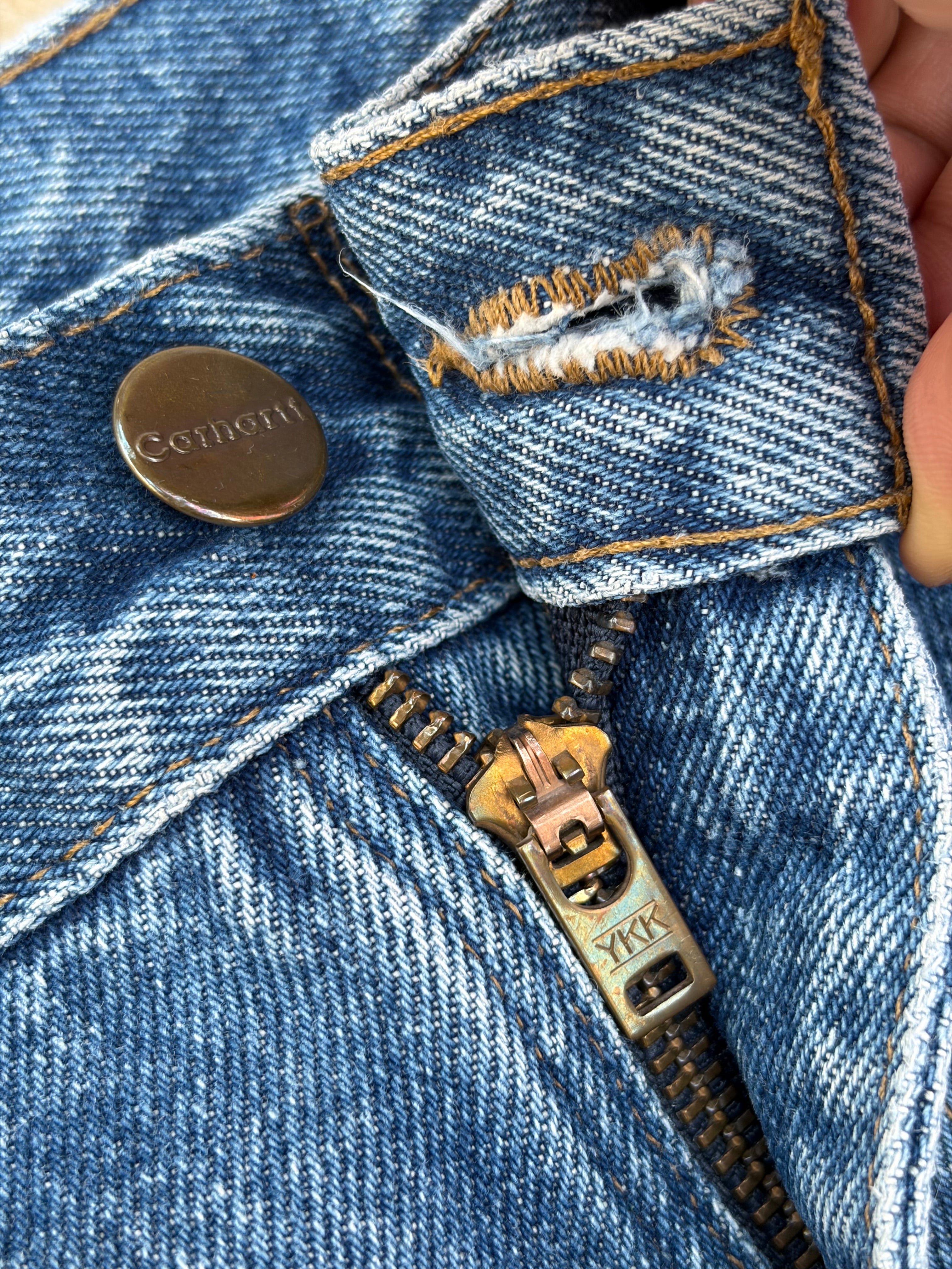 Vintage 00s Carhartt Double Knee Denim Distressed Panel 32