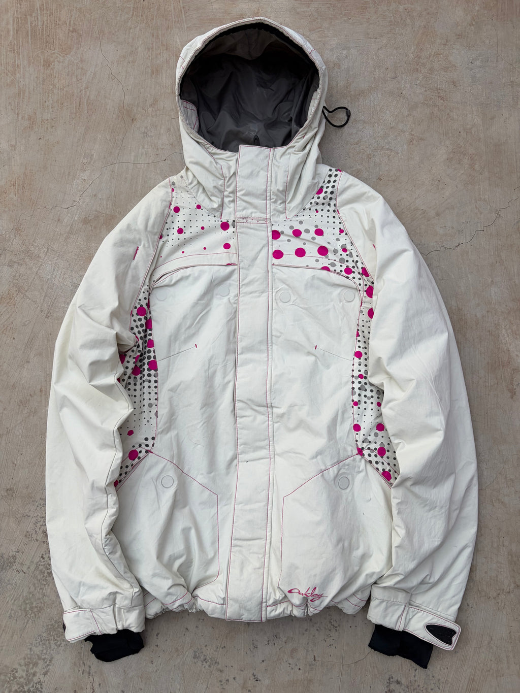 Vintage 00s Oakley Road Fuel Snow Insulated Jacket Polka Dot Panel M