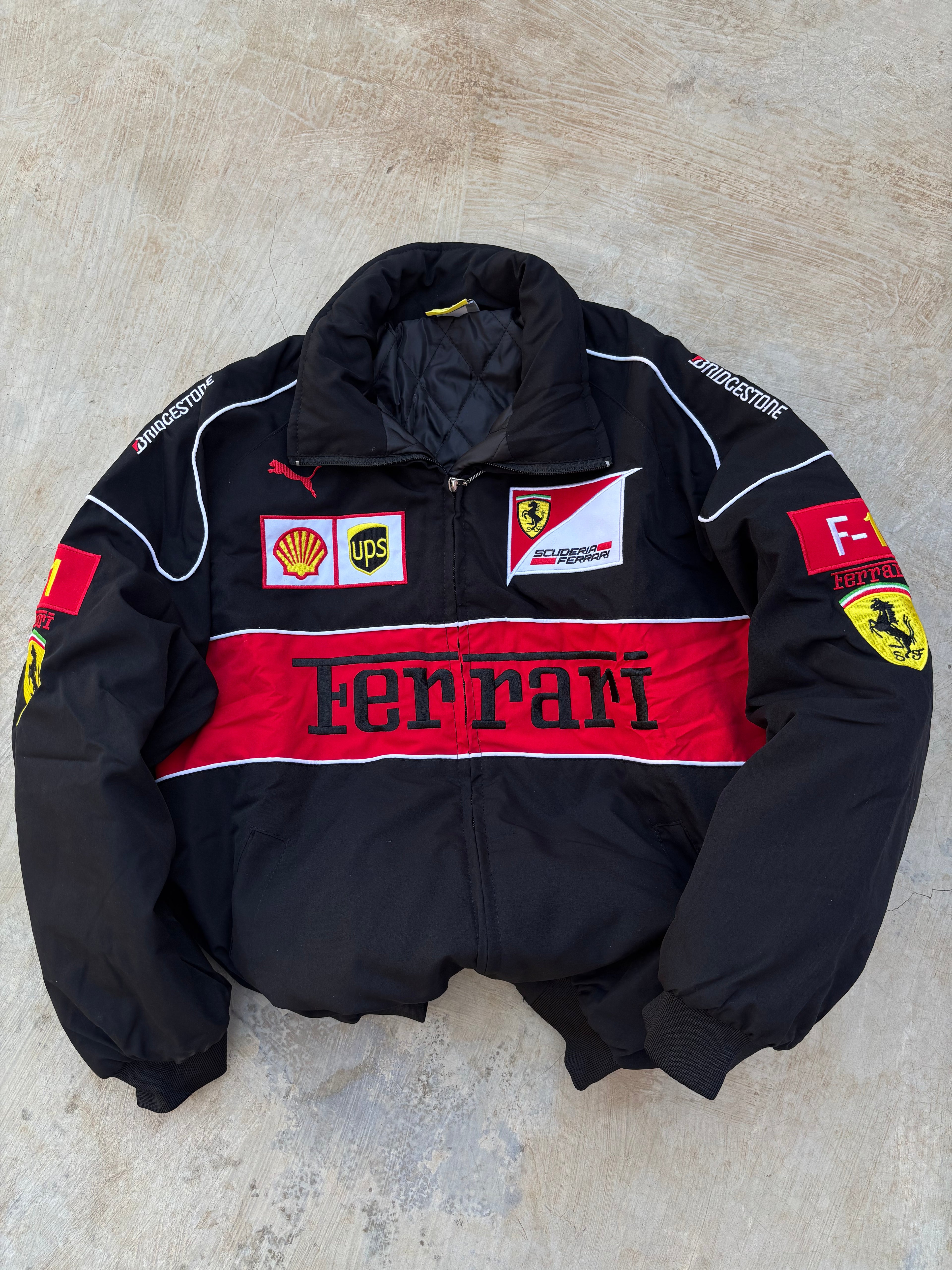 Vintage Ferrari Racing Style Jacket L