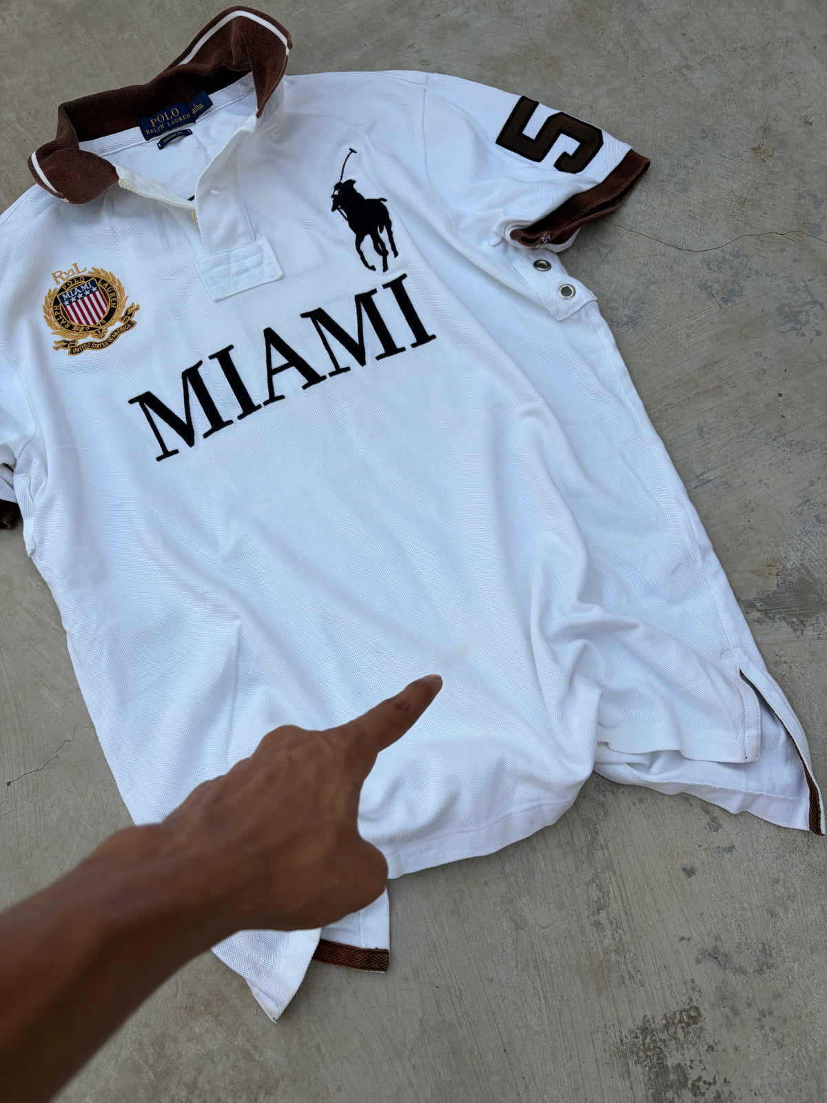 Vintage Polo Ralph Lauren Miami Big Pony Polo Shirt L