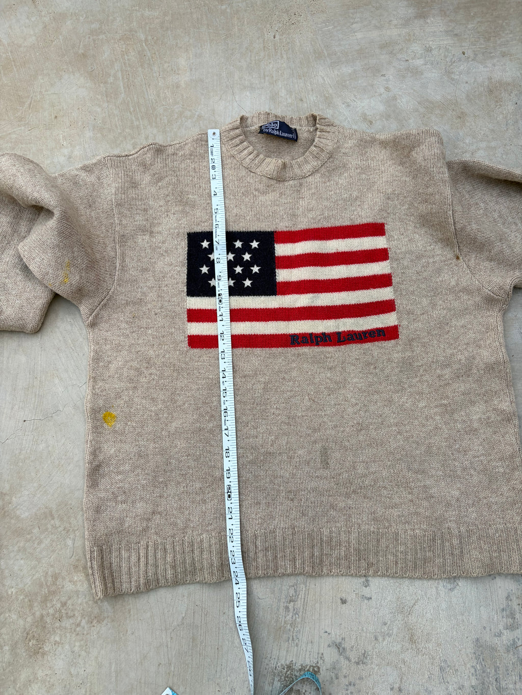 Vintage Polo Ralph Lauren American Flag Sweater M