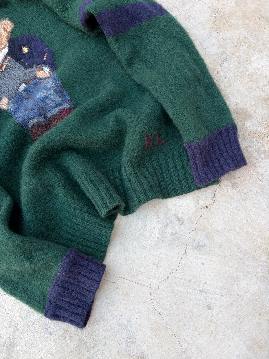 Vintage 90s Polo Ralph Lauren Bear Sweater Size S