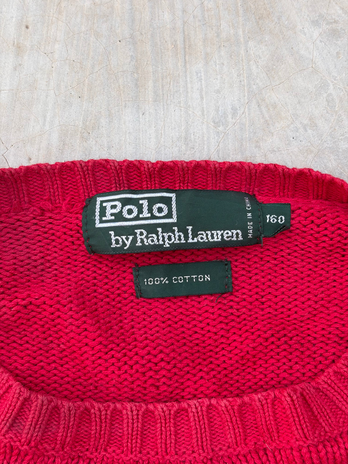 Rare 90s Polo Ralph Lauren Polo Bear USA Flag Sweater S/M