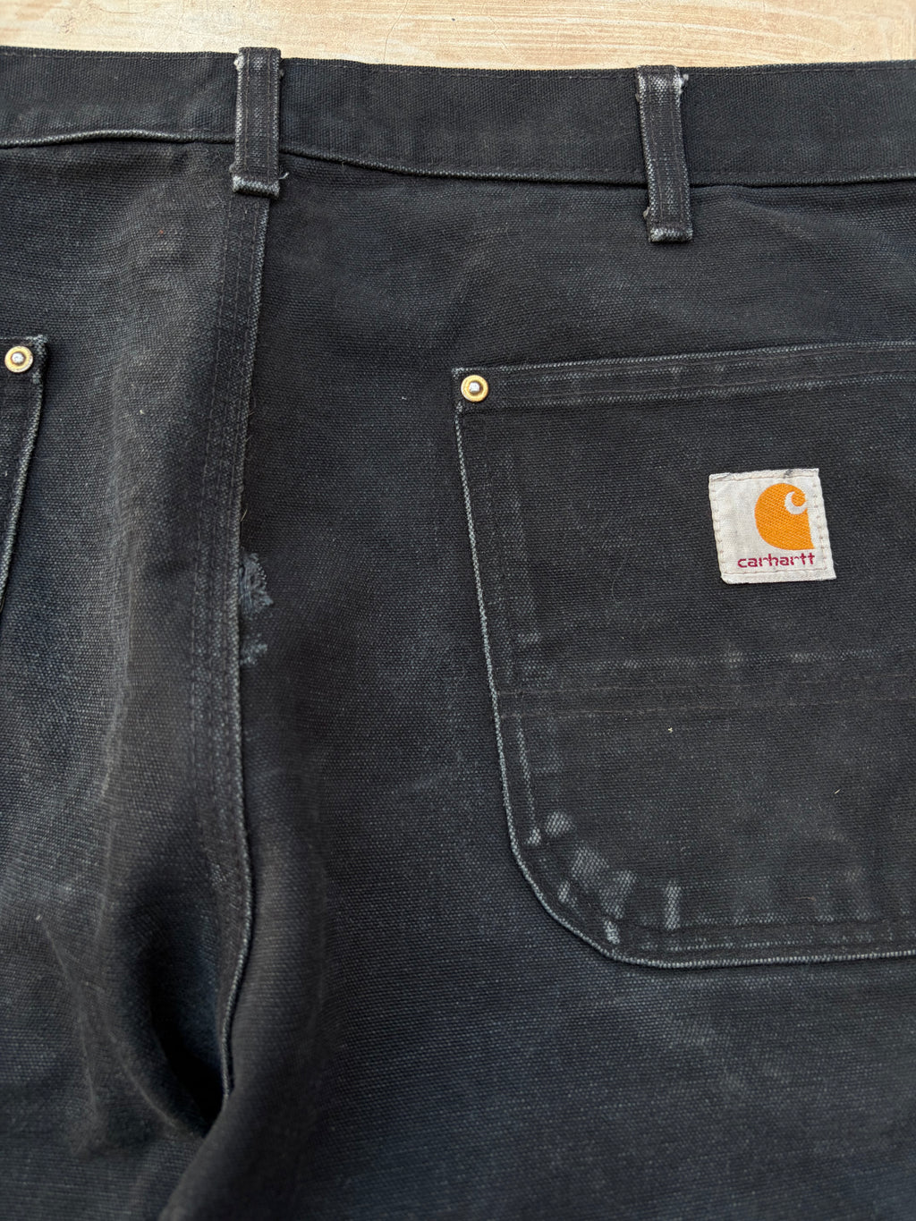 Vintage 00s Carhartt Double Knee Pant Black Faded 36