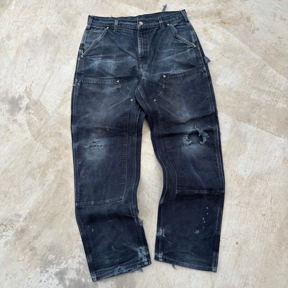 Vintage 00s Carhartt Double Knee B01 BLK 34