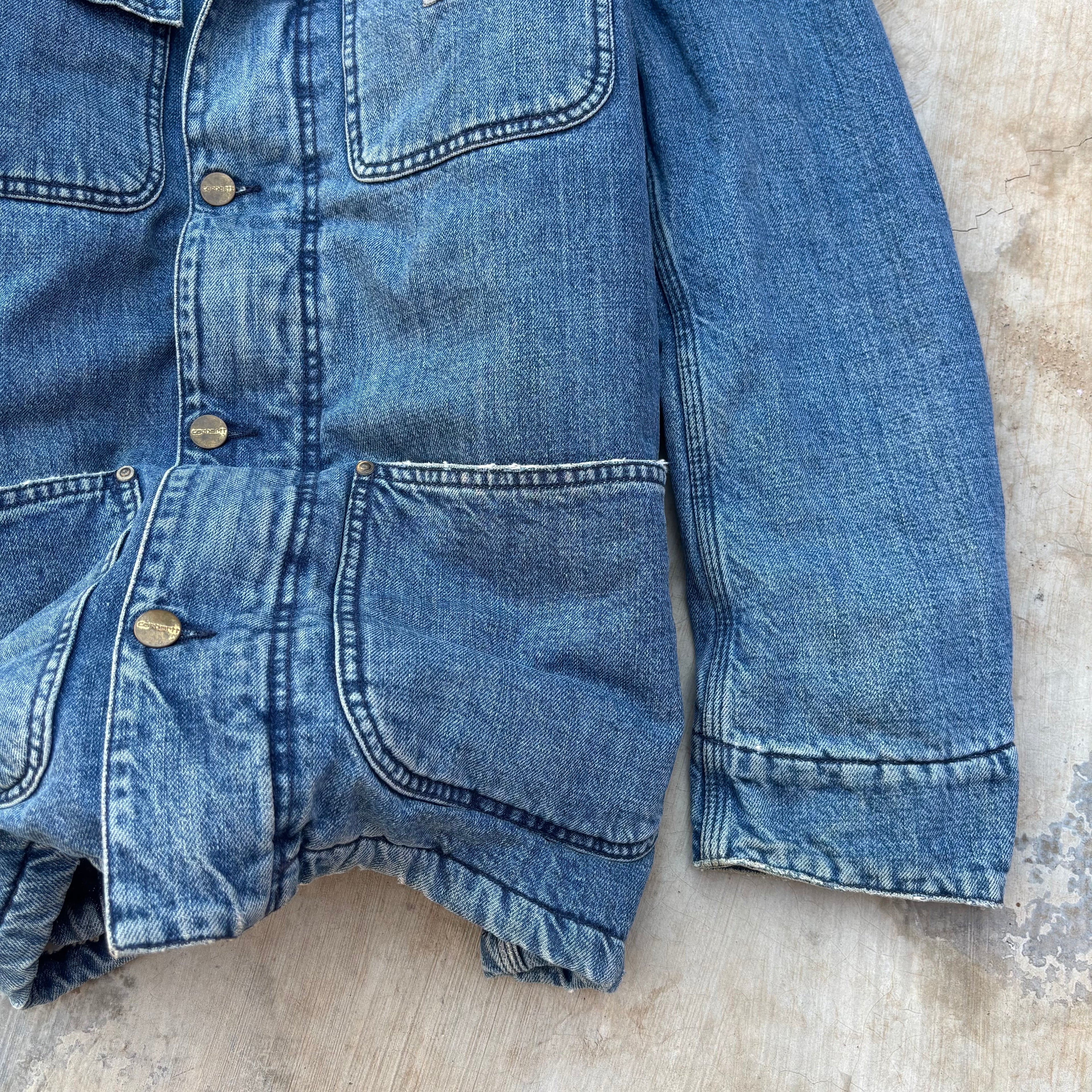 Carhartt Phoenix Coat Denim Sherpa Jacket M