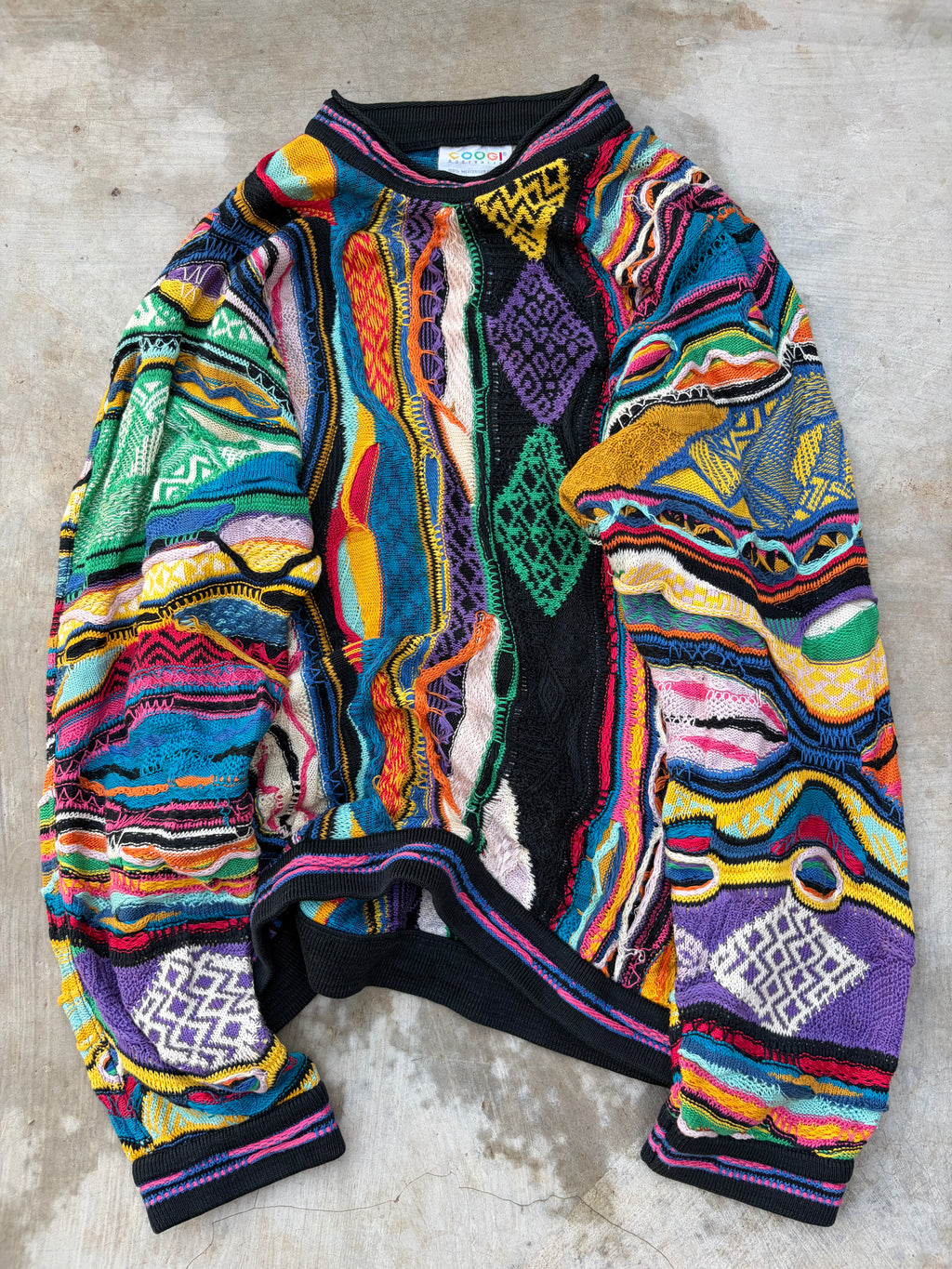 Rare 90s Vintage COOGI Australia 3D Knit Sweater M/L