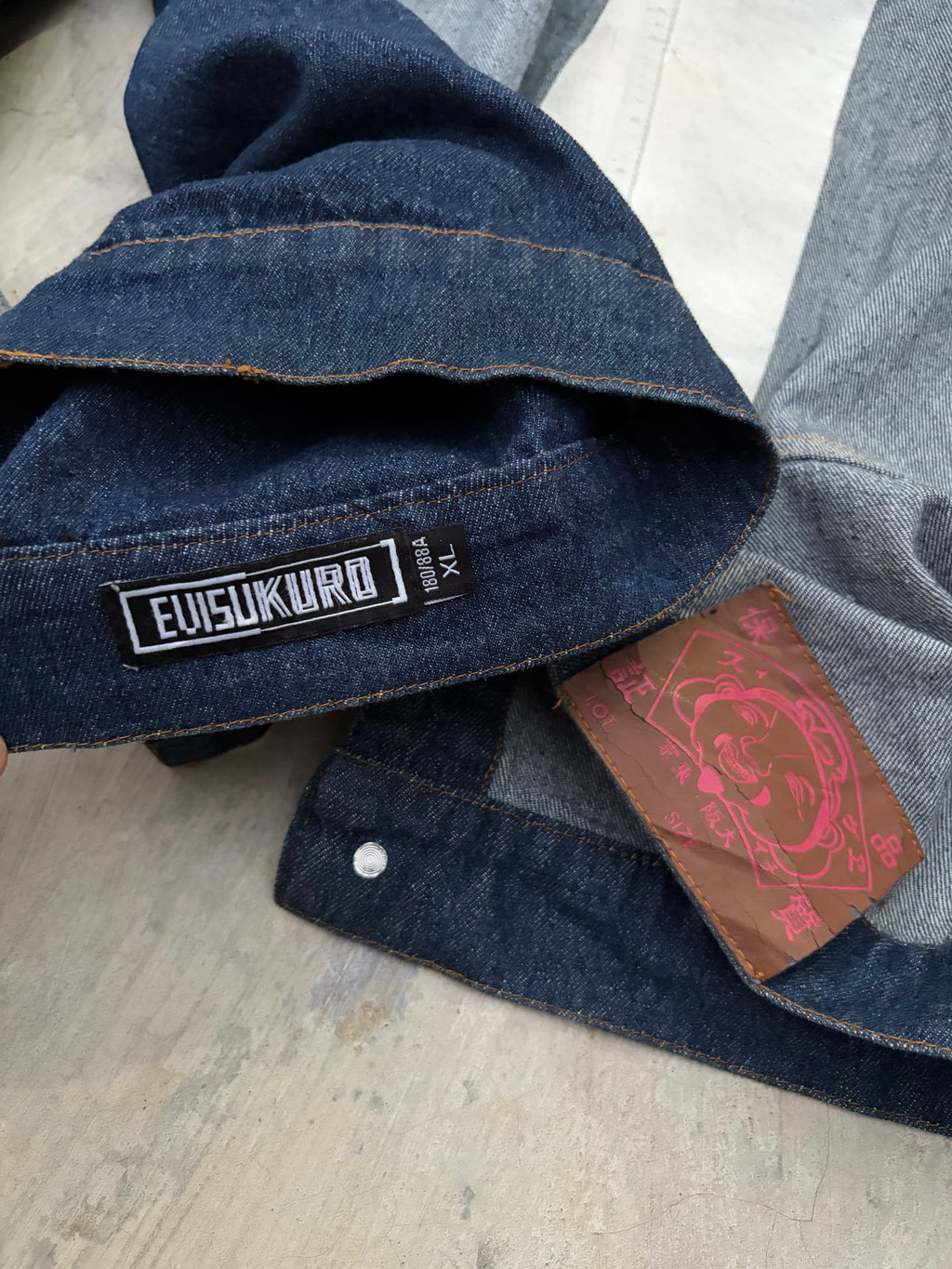 Rare Vintage Evisu Denim Diacock Jacket L/XL