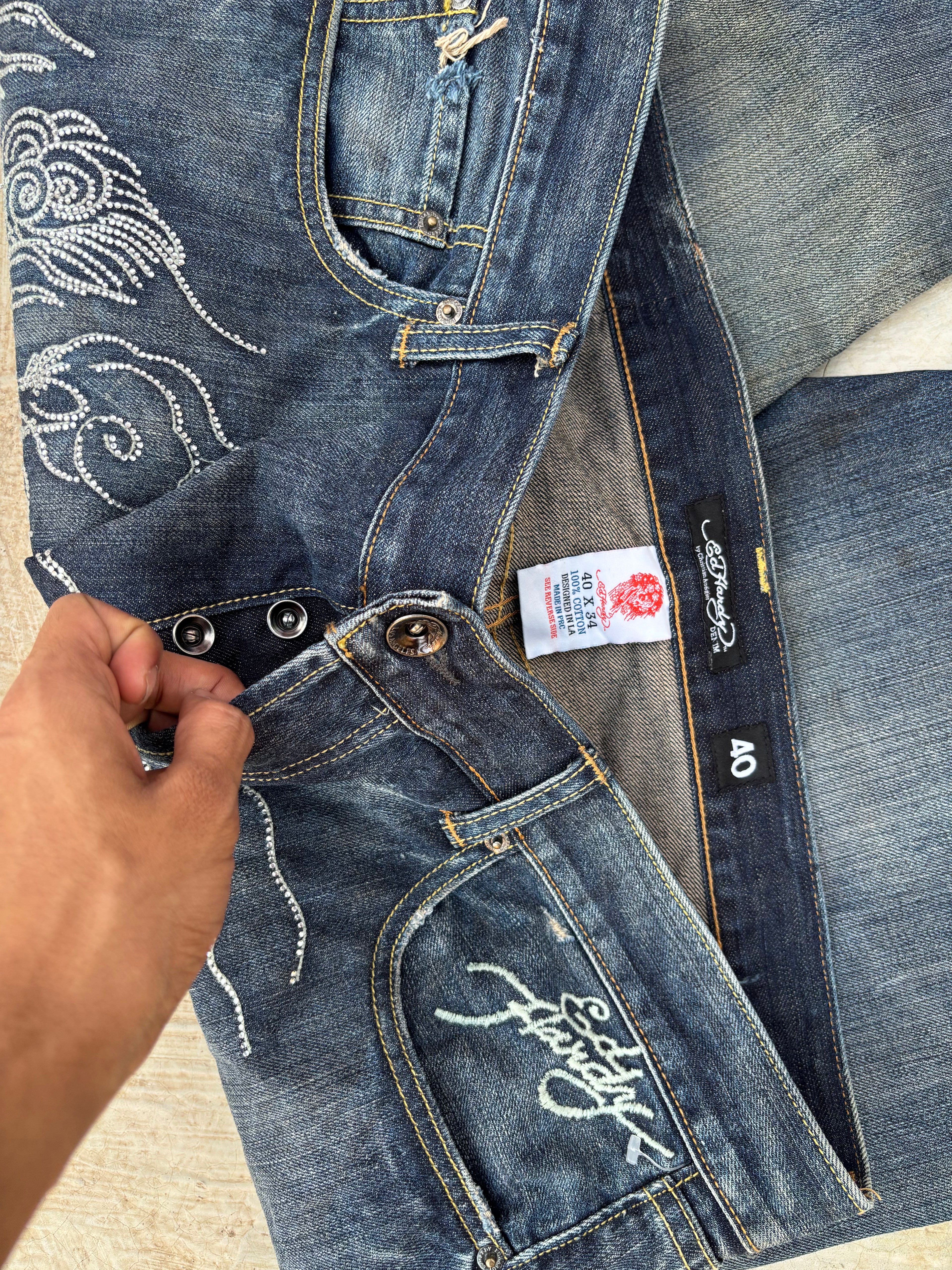 Vintage 00s Edhardy Y2K Spellout Pant 40