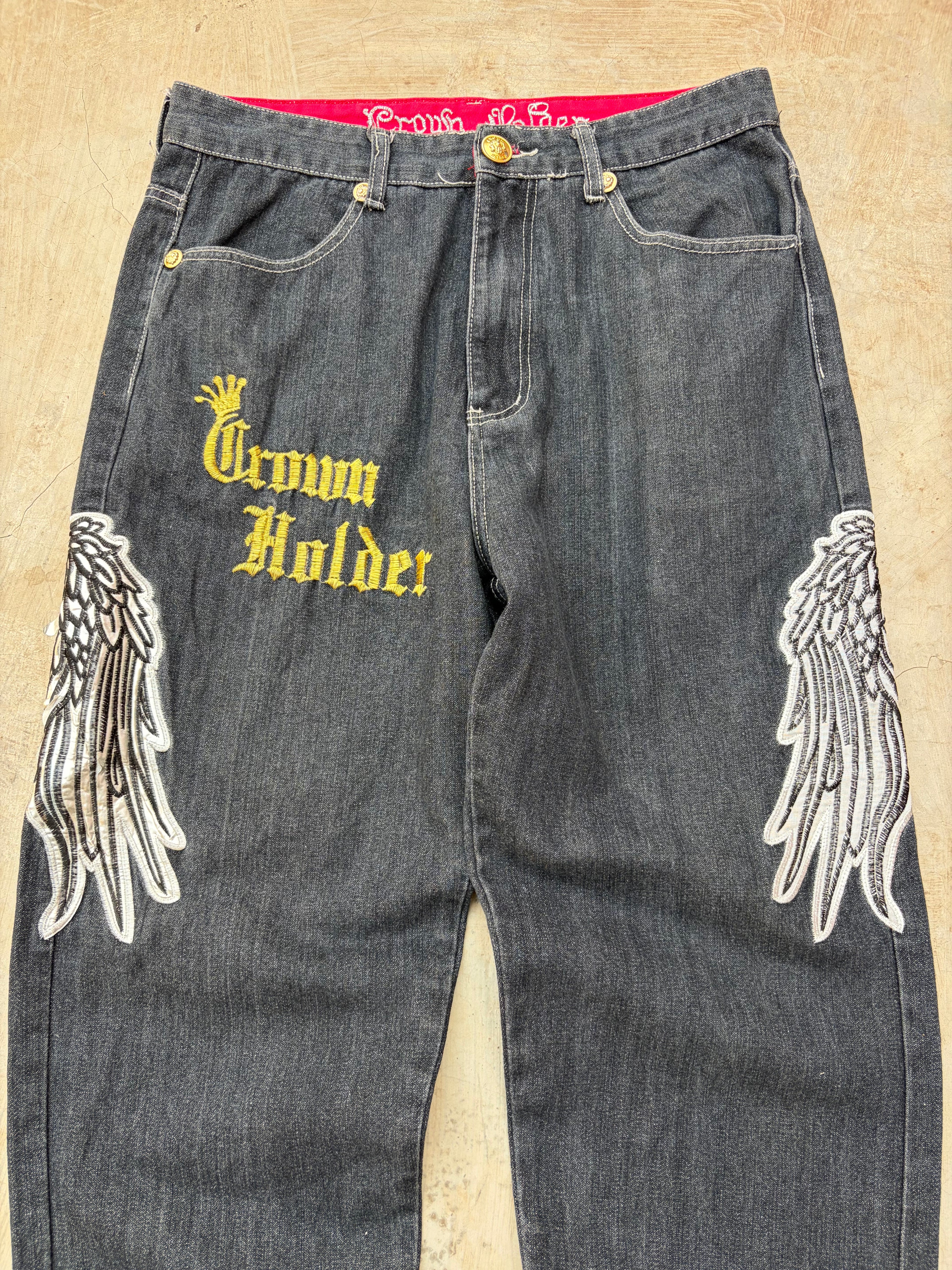 Vintage 00s Crown Holder Y2K Jeans 34