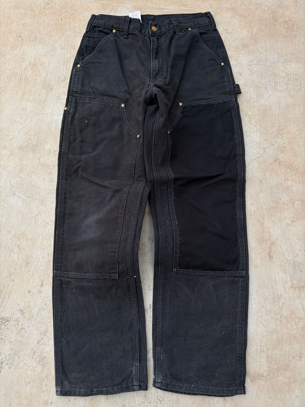 Vintage 00s Carhartt Double Knee Pant Black Faded 31