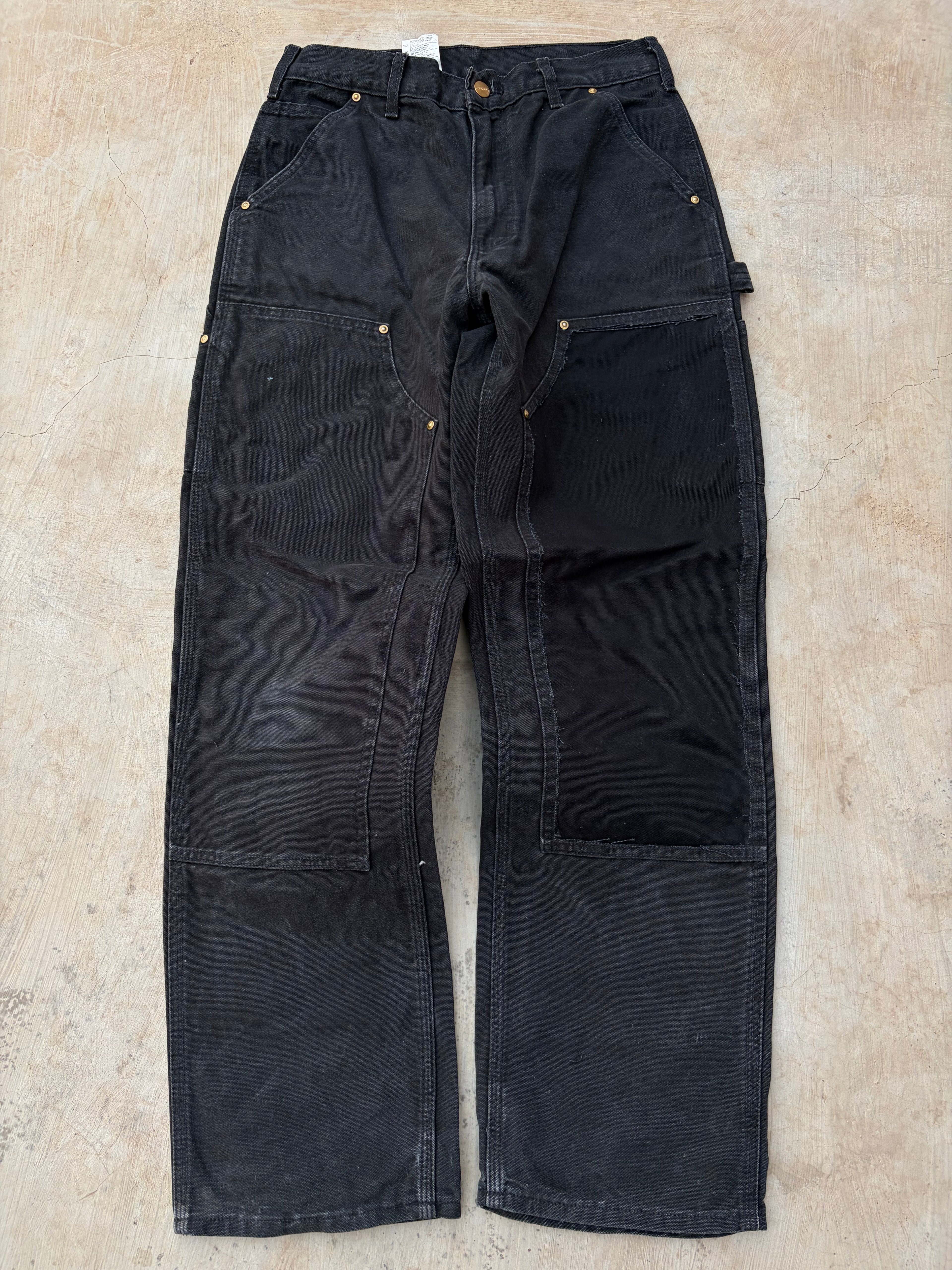 Vintage 00s Carhartt Double Knee Pant Black Faded 31