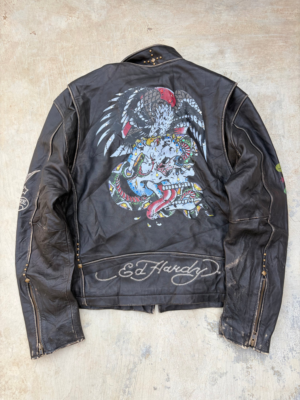 Mythic 90s Edhardy Unisex Death before Dishonour Leather M/L