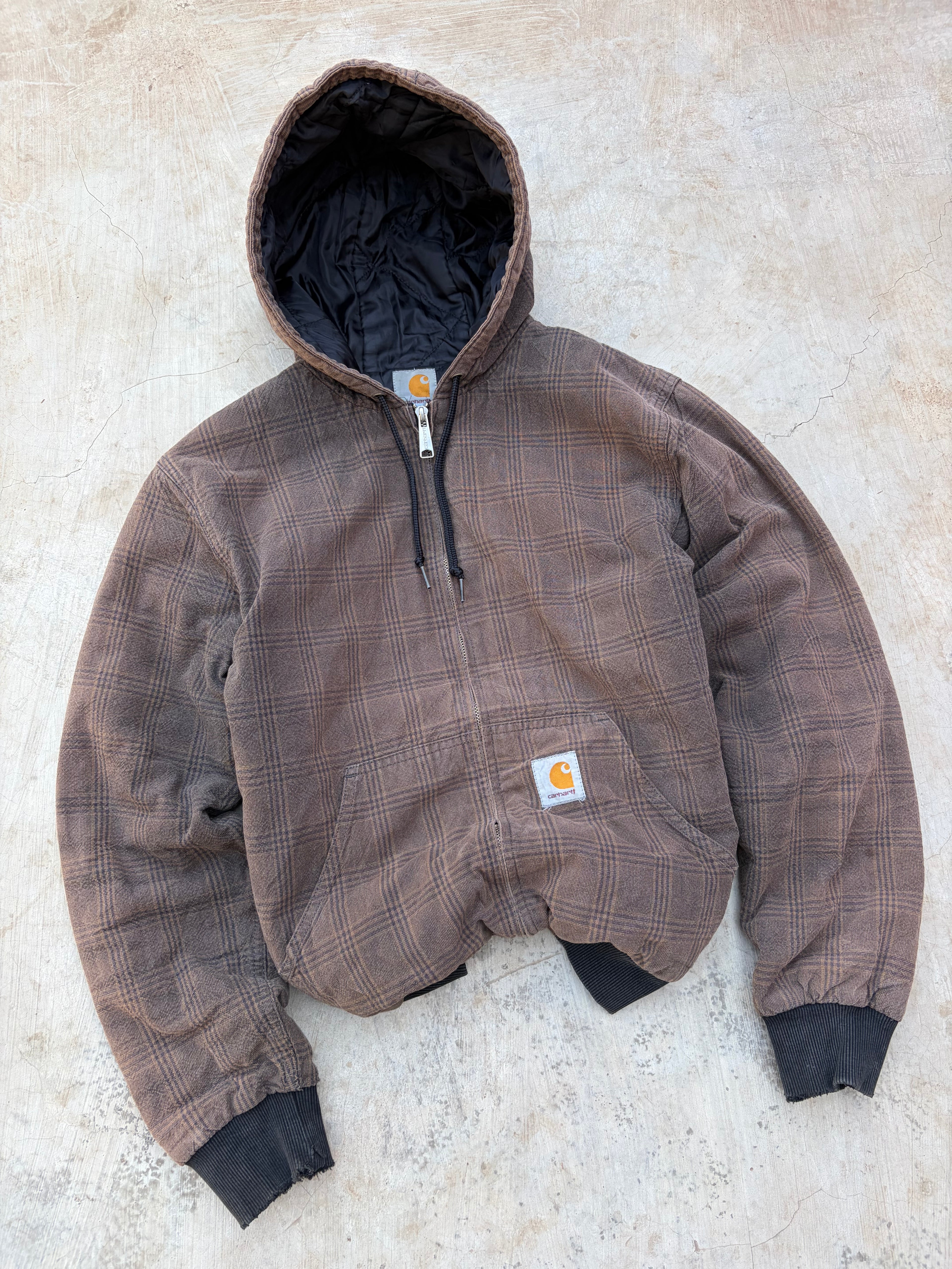 Vintage 00s Sunfaded Carhartt Plaid Active Jacket M