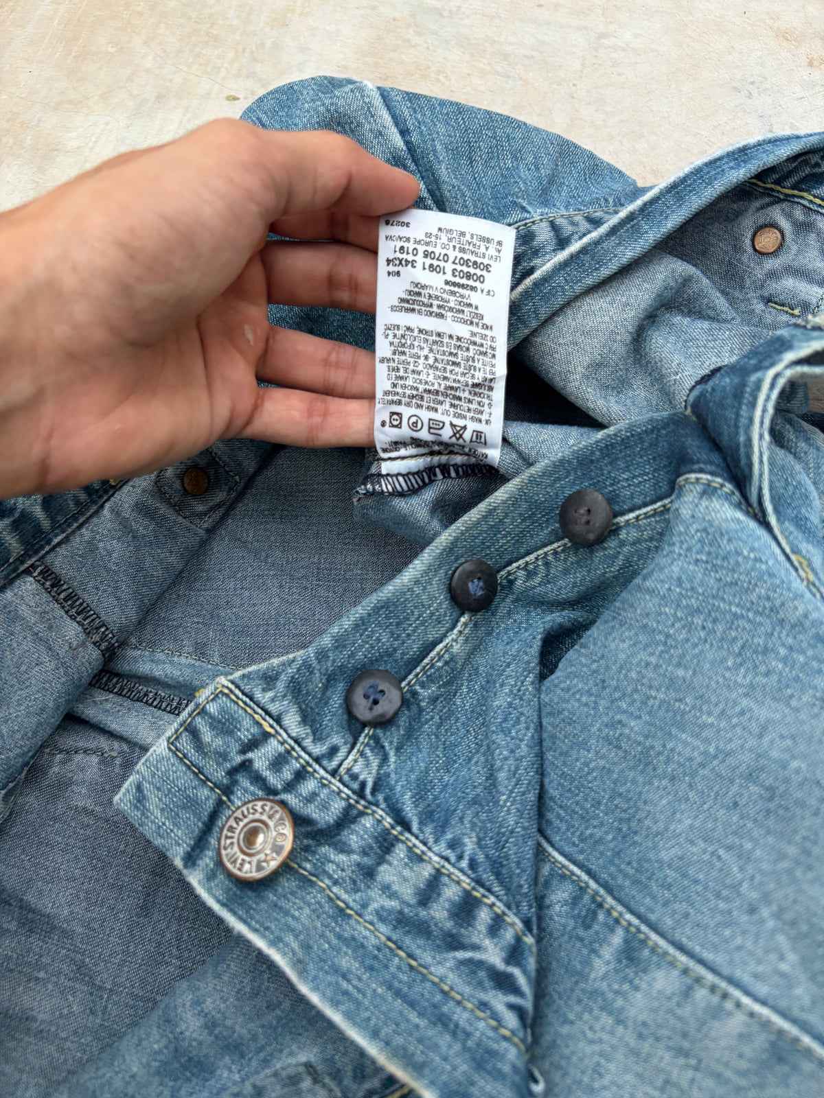 Rare Vintage Levi’s Engineered Jeans – Asymmetric Button Fly Denim 34