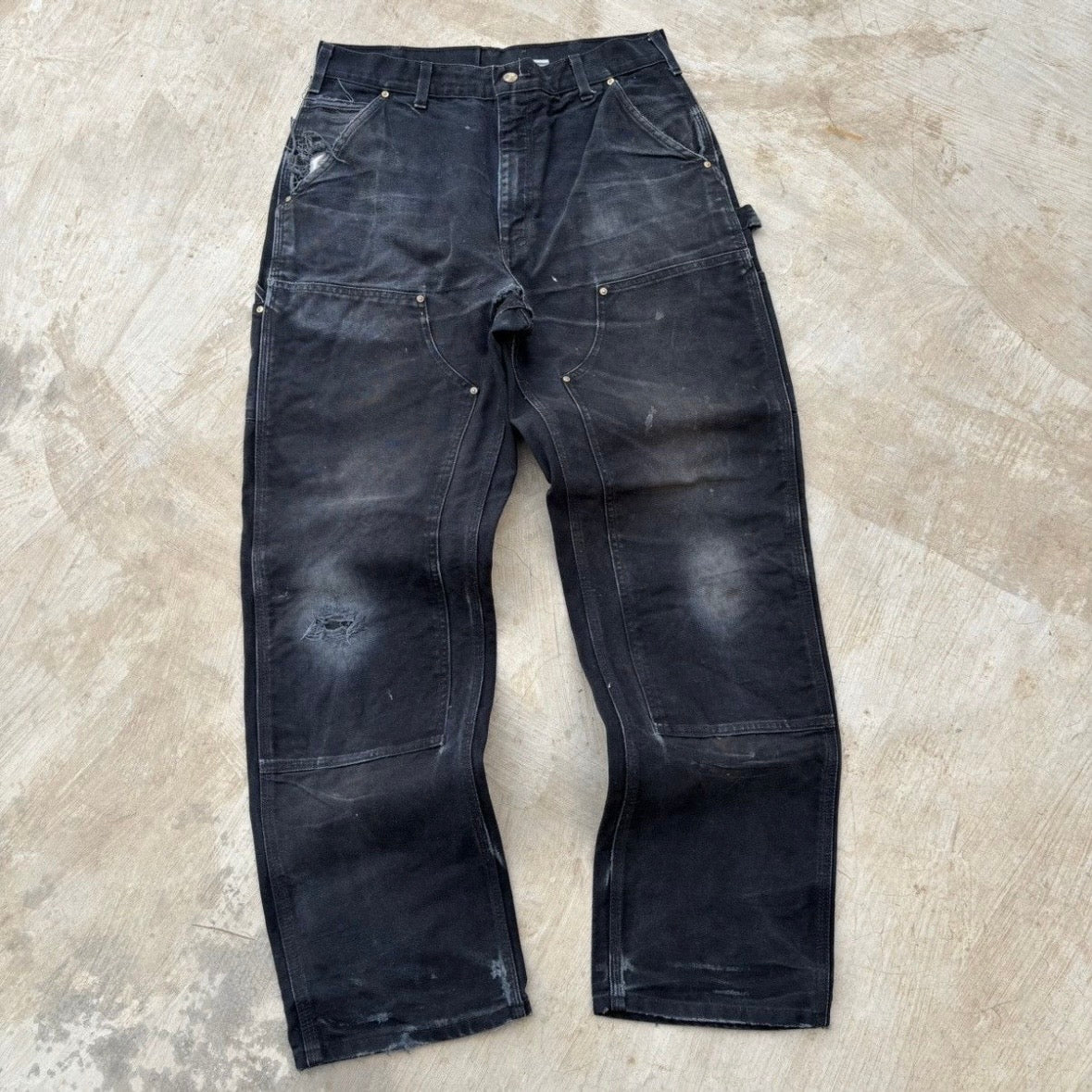 Vintage 00s Carhartt Double Knee B01 BLK 34