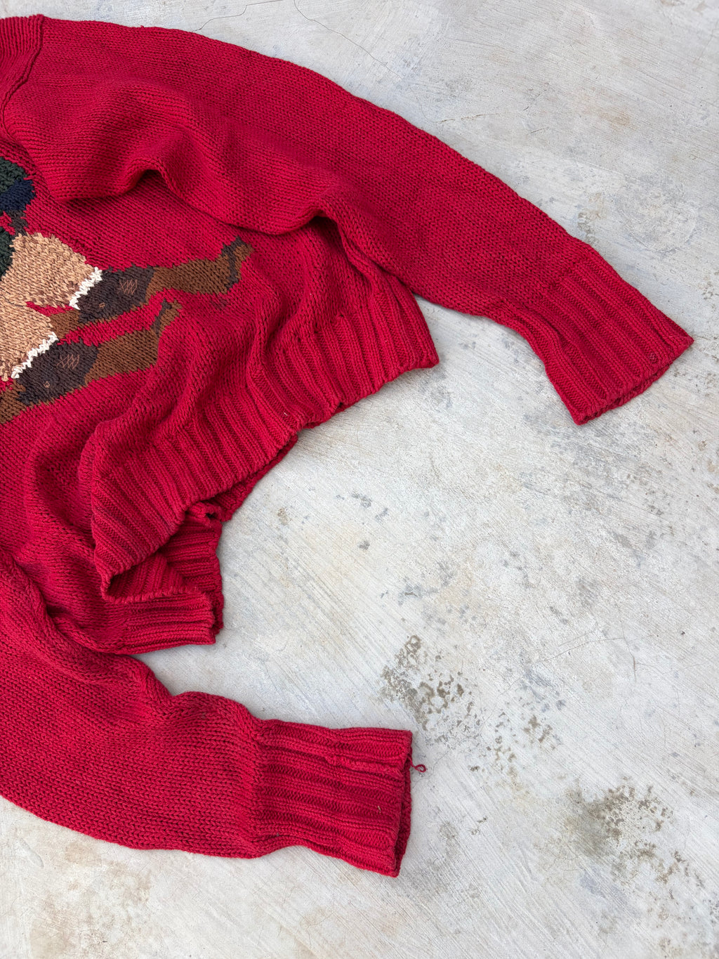 Extremely Rare 1992 Vintage Polo Ralph Lauren Ski Bear Sweater – Hand Knit M/L