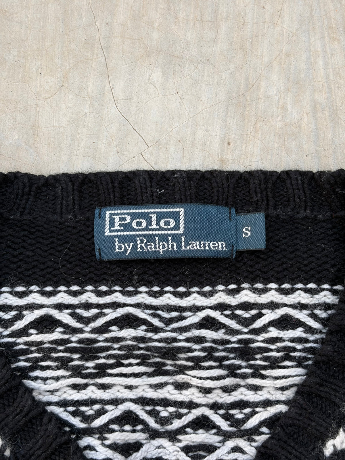 Vintage Polo Ralph Lauren Fair Isle V-Neck Sweater S/M