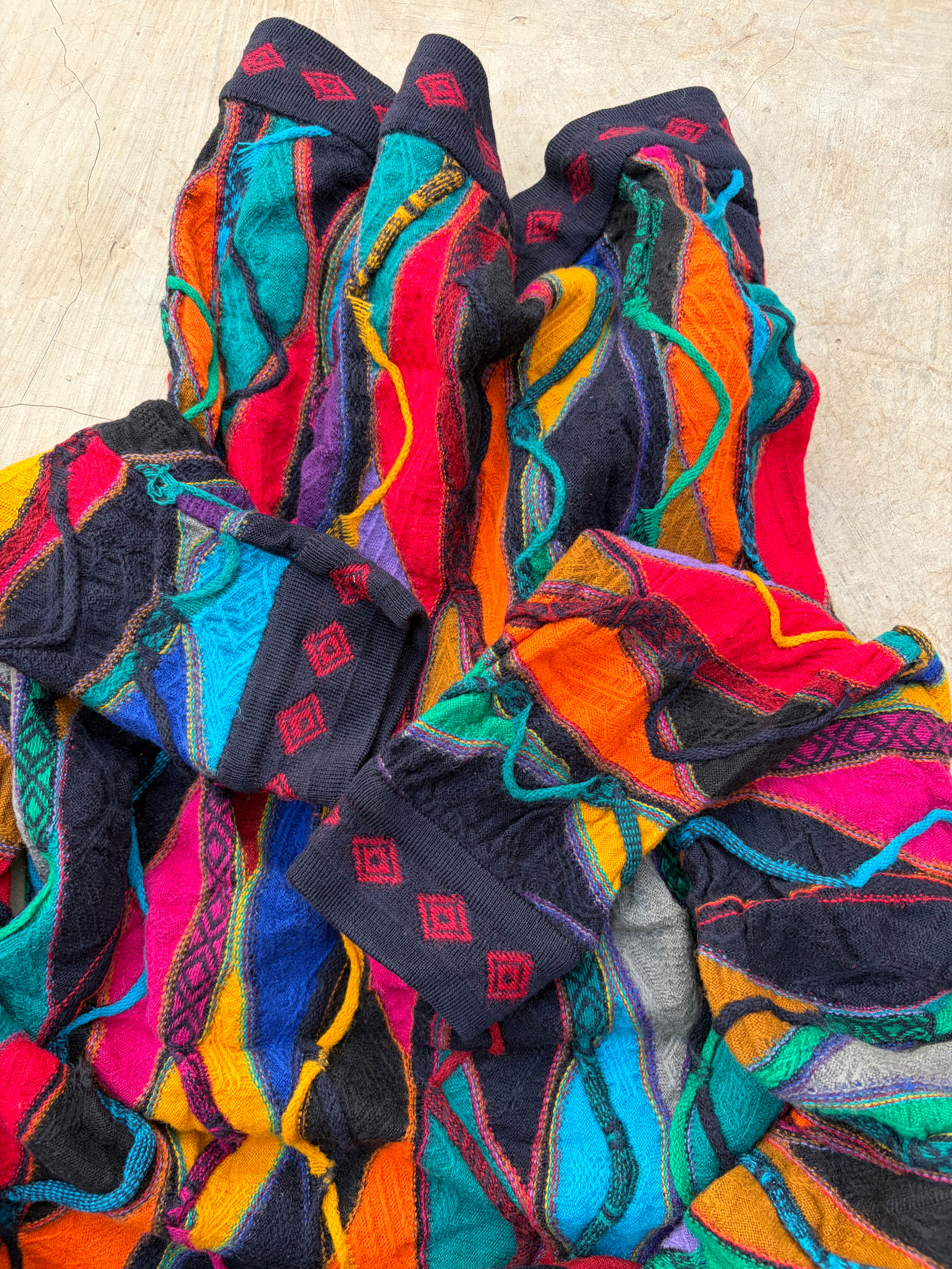 Vintage 90s Coogi Australia 3D Knit Pure New Wool Cardigan Sweater L