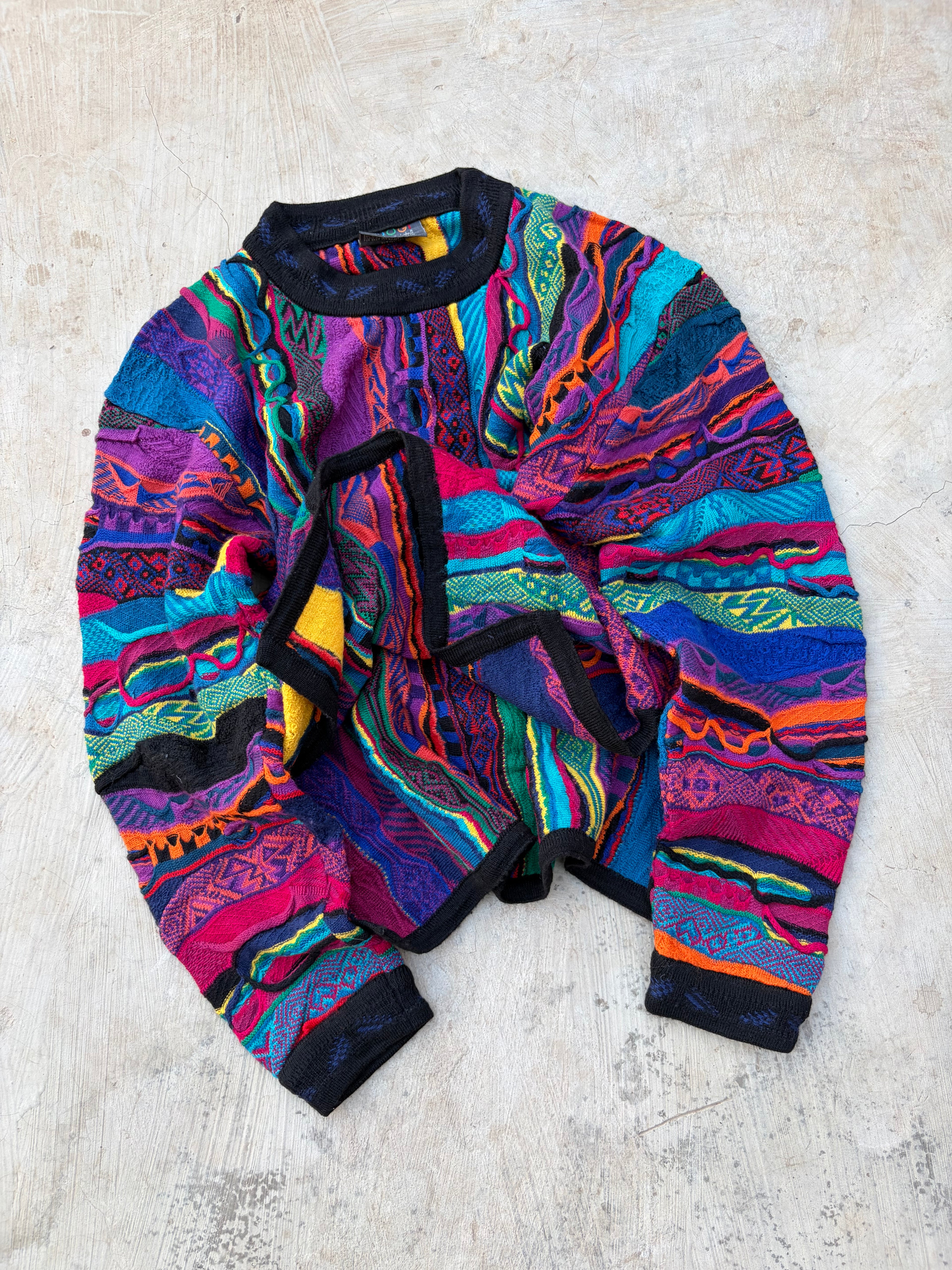 Vintage 90s COOGI Australia Pure New Wool Knit Sweater M
