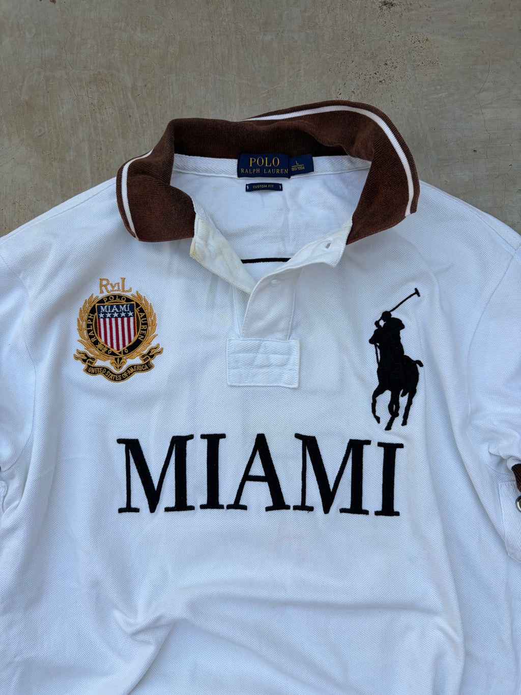 Vintage Polo Ralph Lauren Miami Big Pony Polo Shirt L