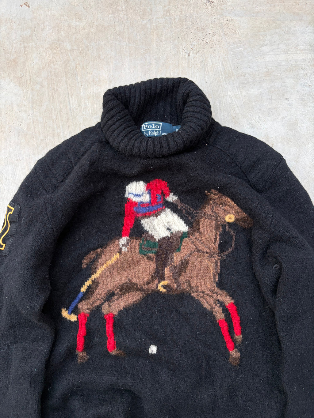 Rare Vintage Polo by Ralph Lauren Equestrian Sweater – Polo Sport Horse Knit S/M