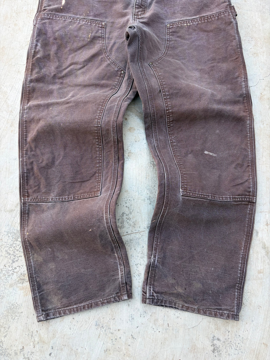 Vintage Carhartt Double Knee Carpenter Pants Brown Distressed Workwear 38x33.5