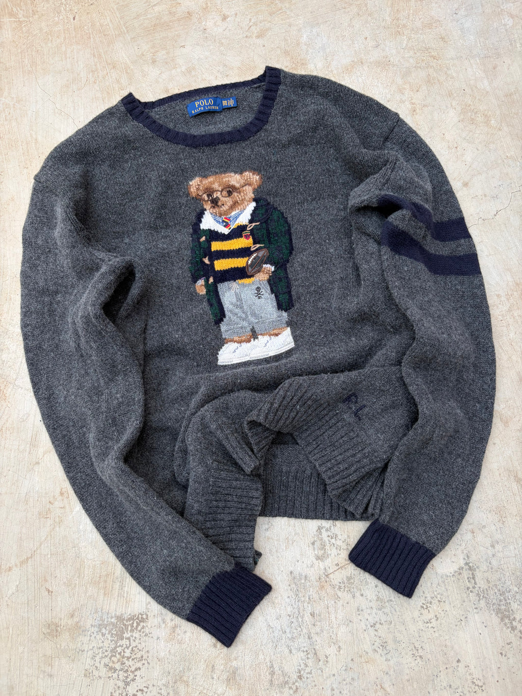 Vintage 00s Polo Ralph Lauren Mascot Knit Sweater 2XL