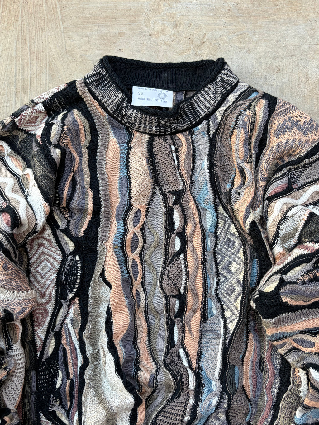 Vintage 90s COOGI Australia 3D Mercerised Cotton Knit Sweater M/L