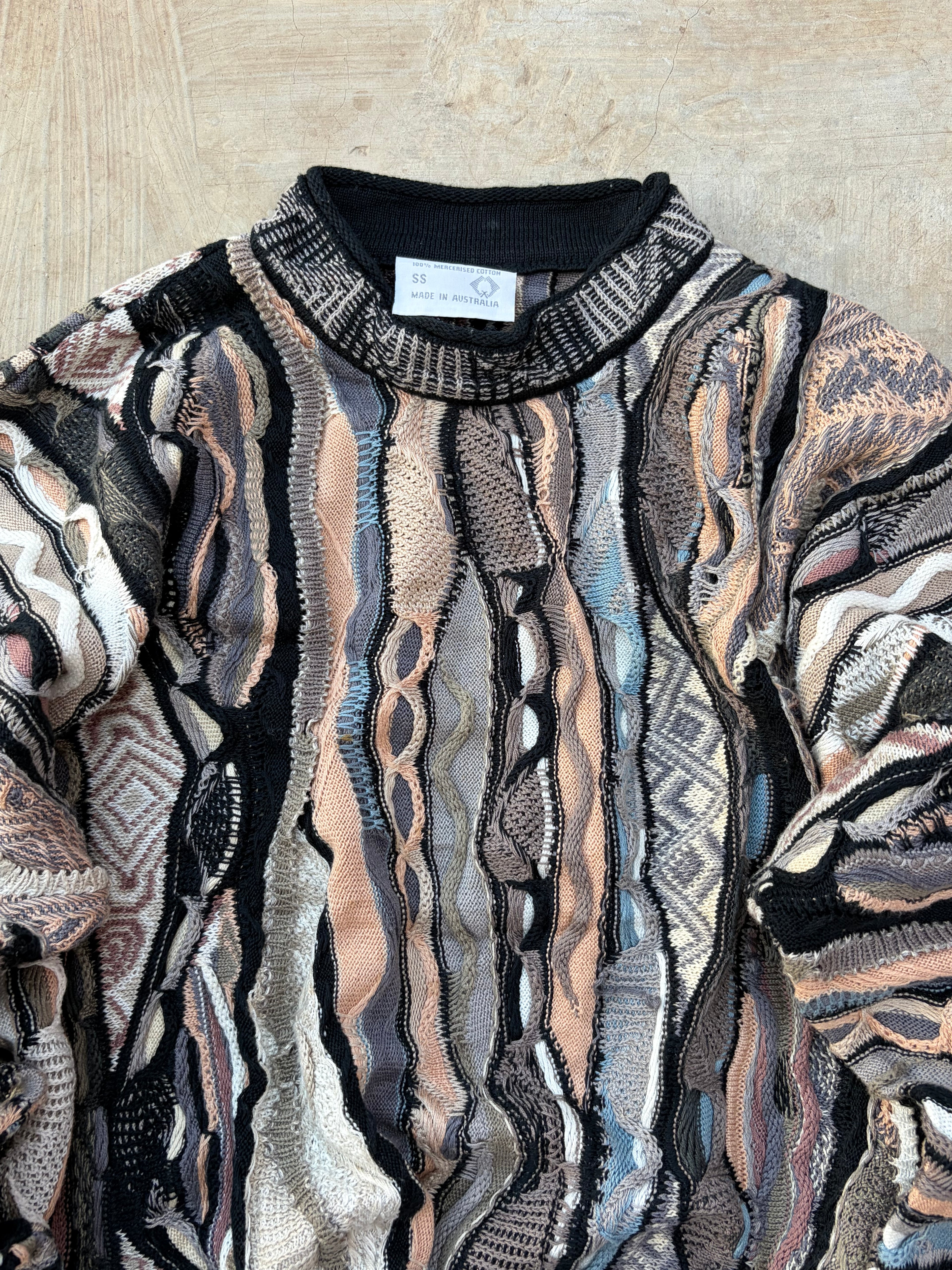Vintage 90s COOGI Australia 3D Mercerised Cotton Knit Sweater M/L