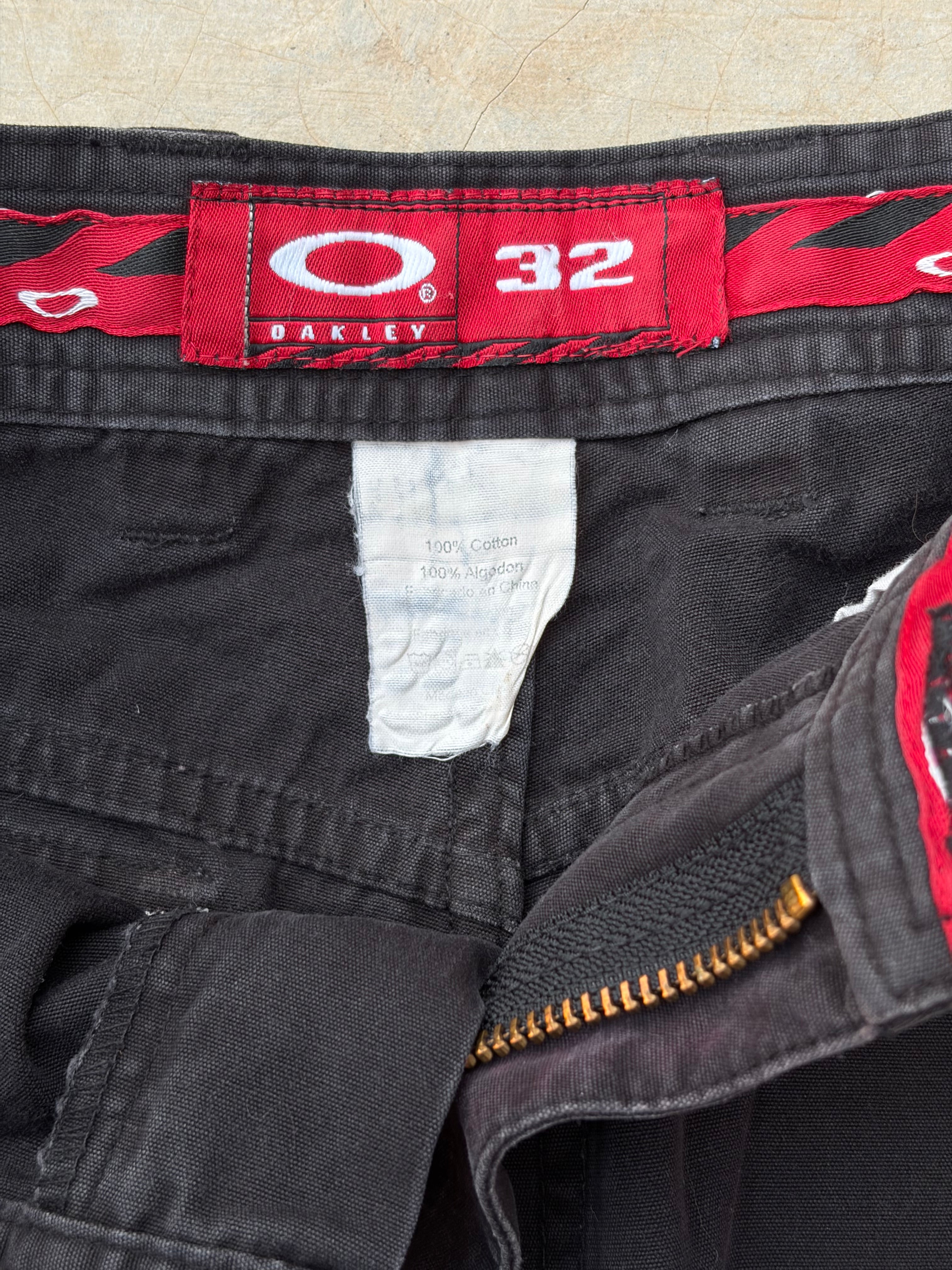 Vintage 00s Oakley Black Carpenter Work Pants 32
