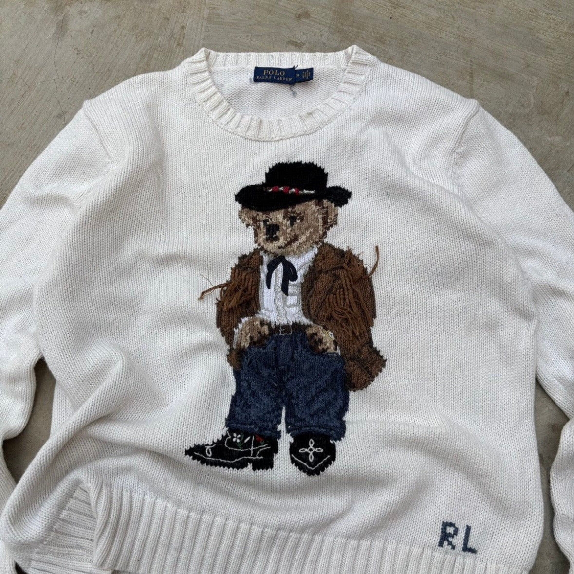 Vintage Polo Ralph Lauren Bear Knitwear L
