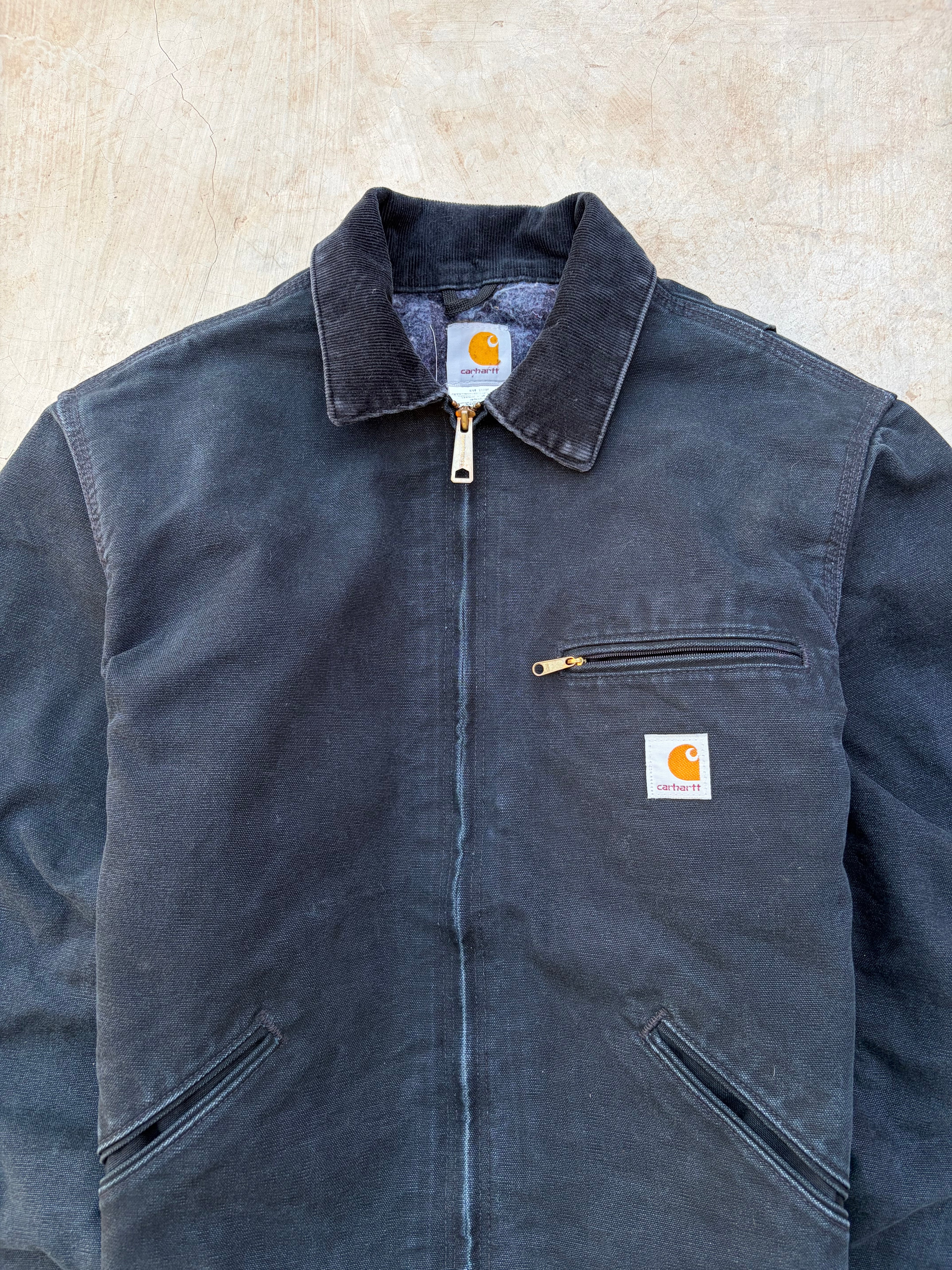 Vintage Sunfaded Carhartt Detroit Jacket EJ001 BLK L