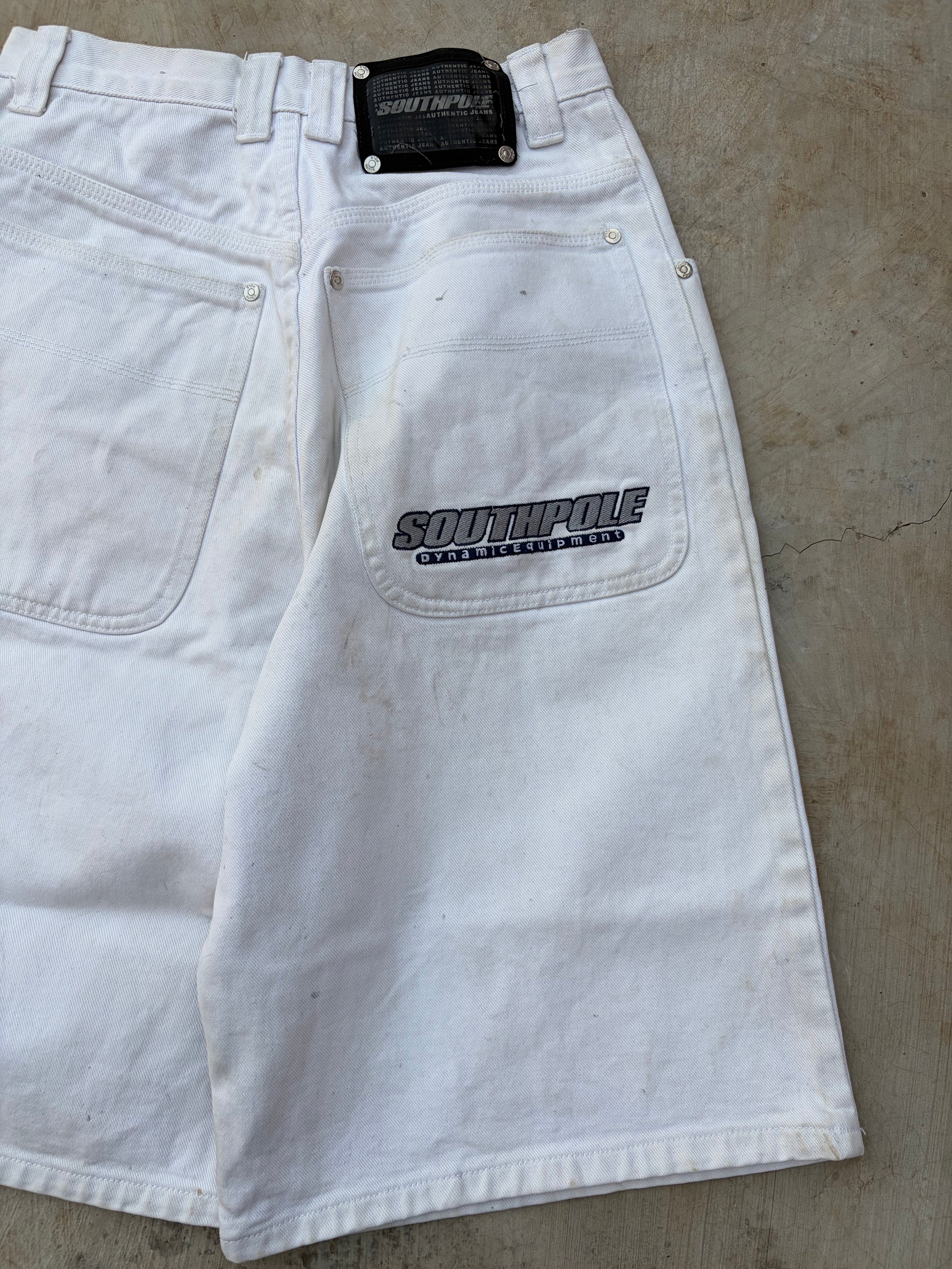 Vintage 00s Southpole Y2K White Denim Shorts 29