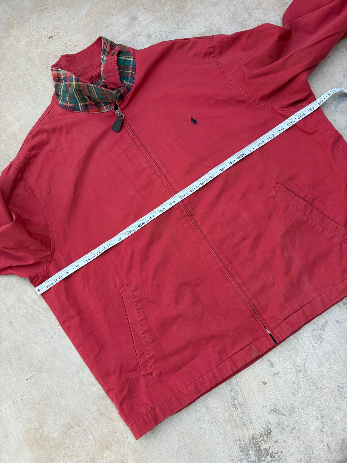 90s Vintage Polo Ralph Lauren Red Harrington Jacket XL/XXL