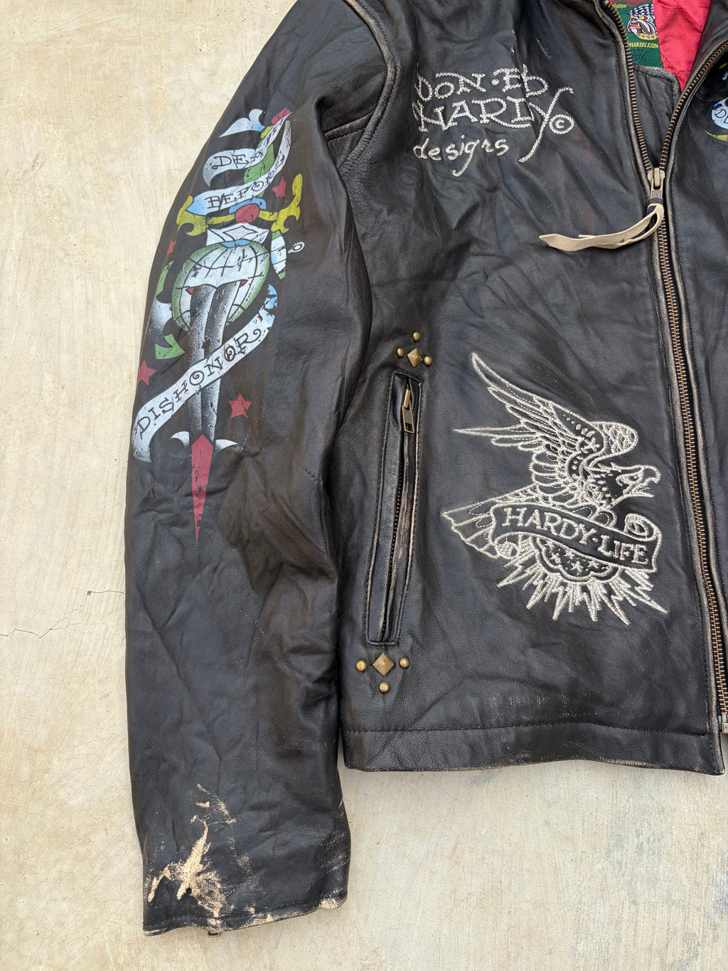 Mythic 90s Edhardy Unisex Death before Dishonour Leather M/L