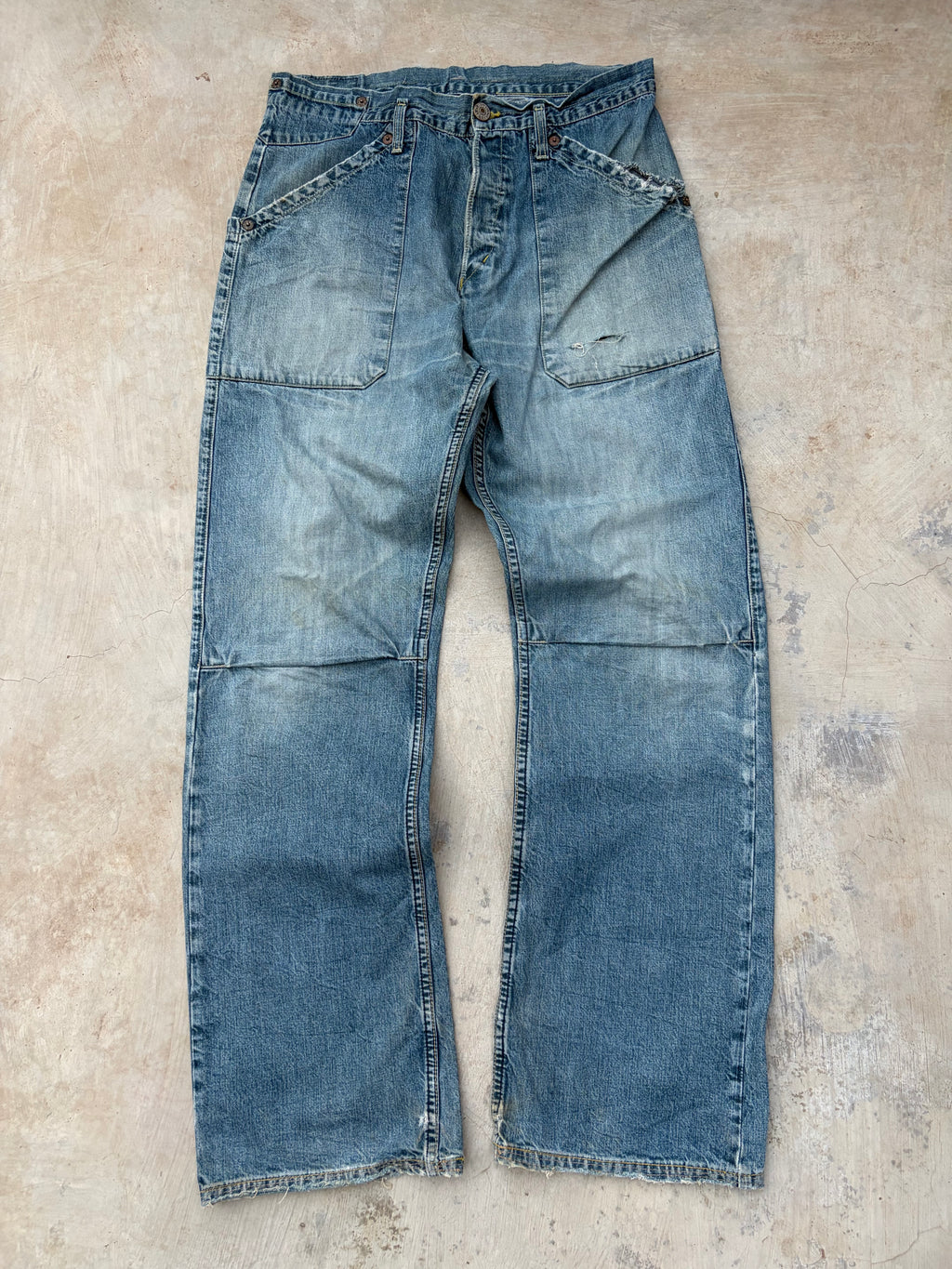 Rare Vintage Levi’s Engineered Jeans – Asymmetric Button Fly Denim 34