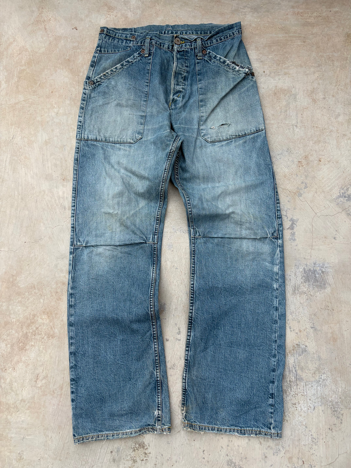 Rare Vintage Levi’s Engineered Jeans – Asymmetric Button Fly Denim 34