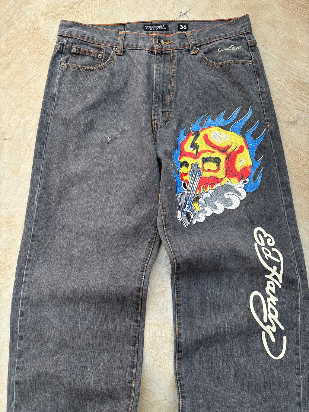 Vintage 00s Edhardy Y2K Pant Spellout 36