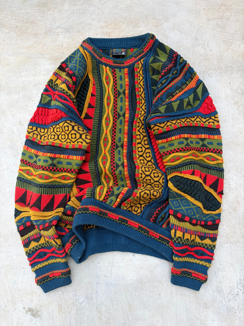 Vintage 90s COOGI Australia 3D Knit Sweater M