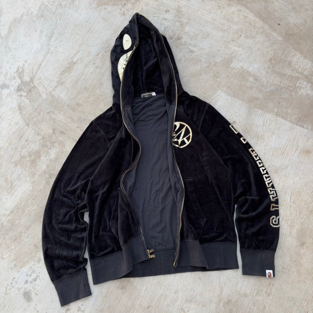 Vintage Bape 24 Karat Full Zip Shark Hoodie L