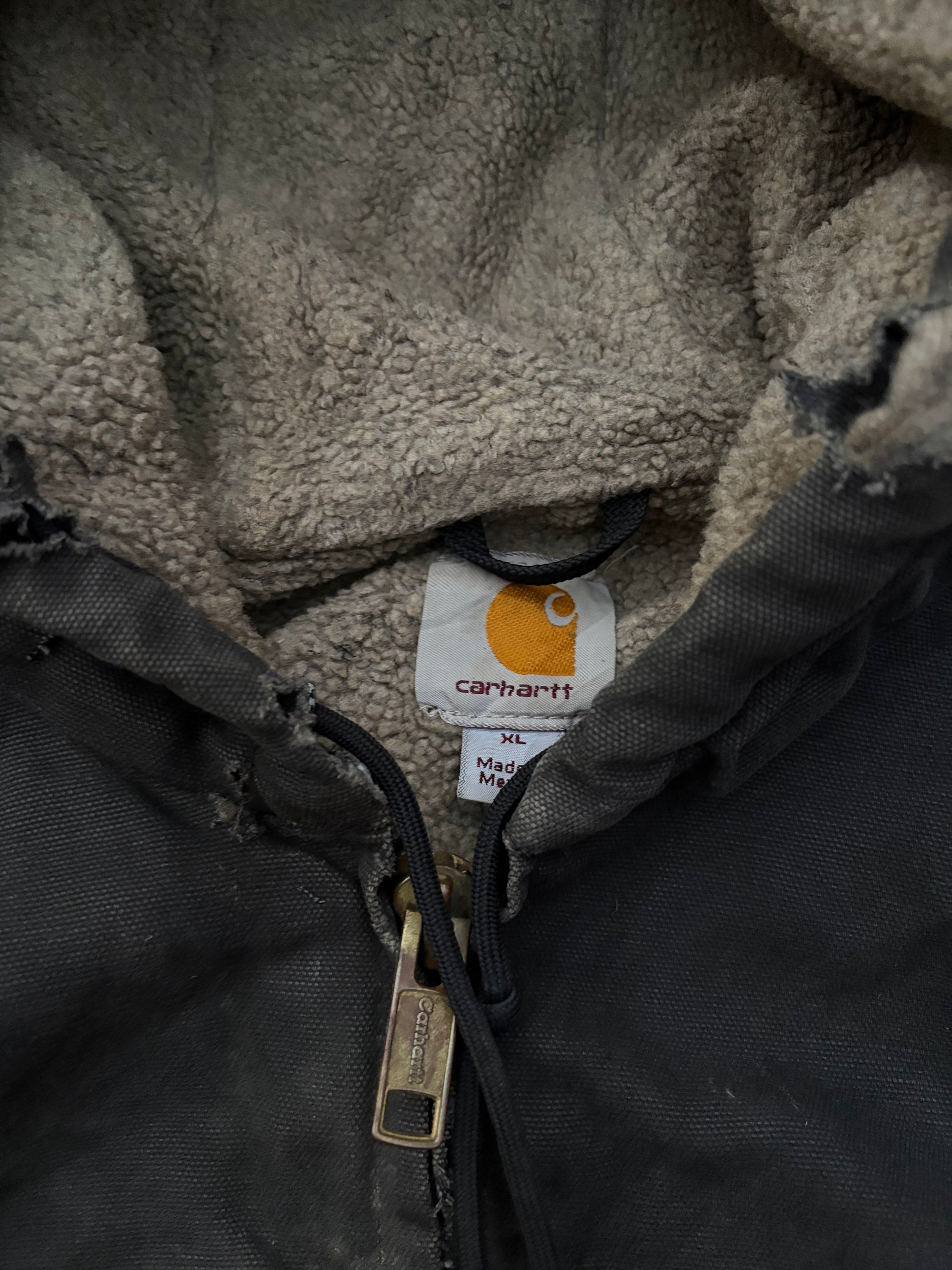 Vintage Distressed & Faded Carhartt Long Coat Jacket C95 XL