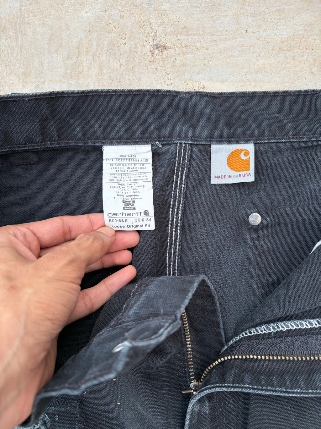 Vintage Faded & Thrashed Carhartt Double Knee 36