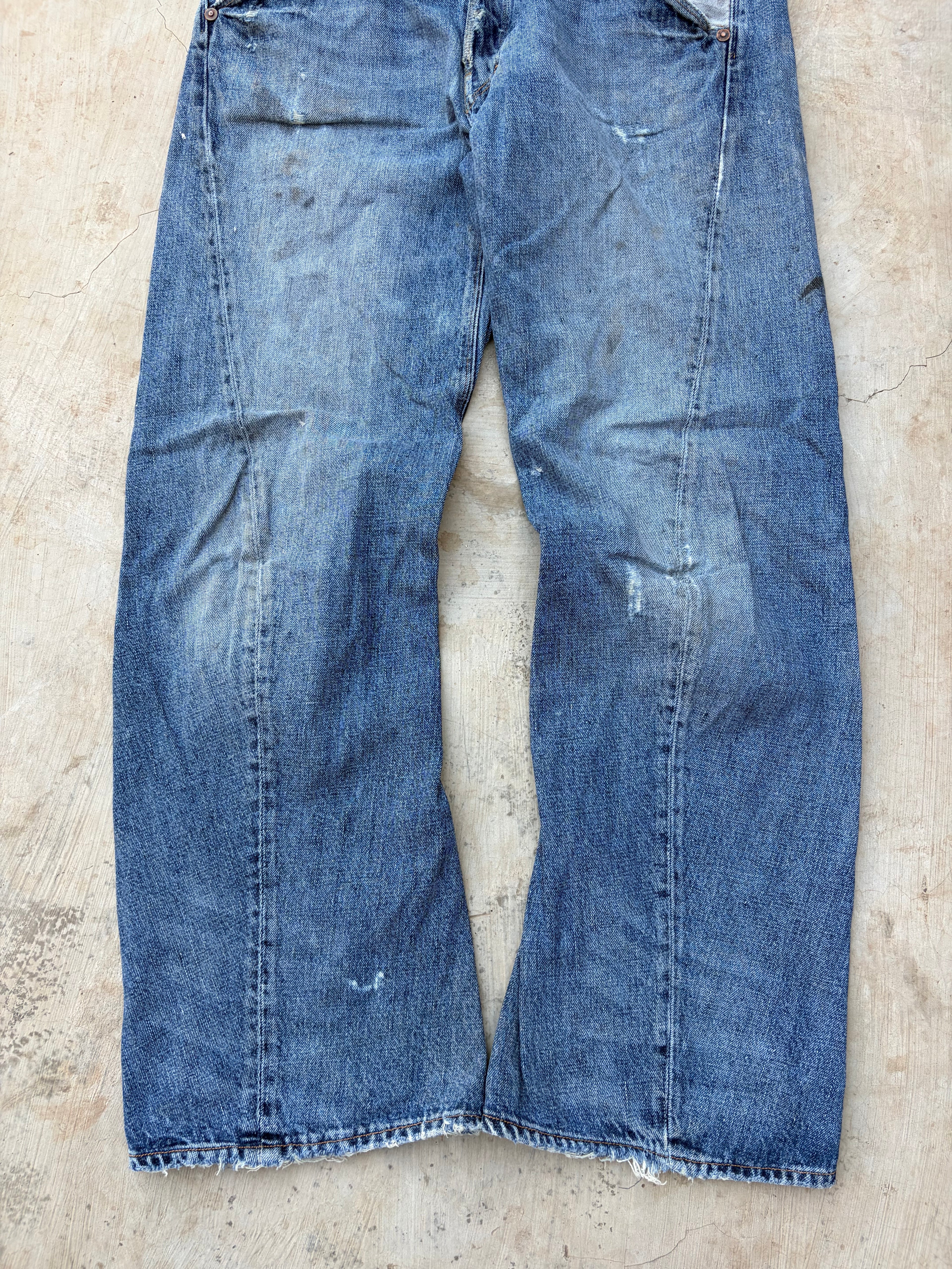 Vintage Levi's Engineered Jeans Buckle Back Distressed Denim Rare 36