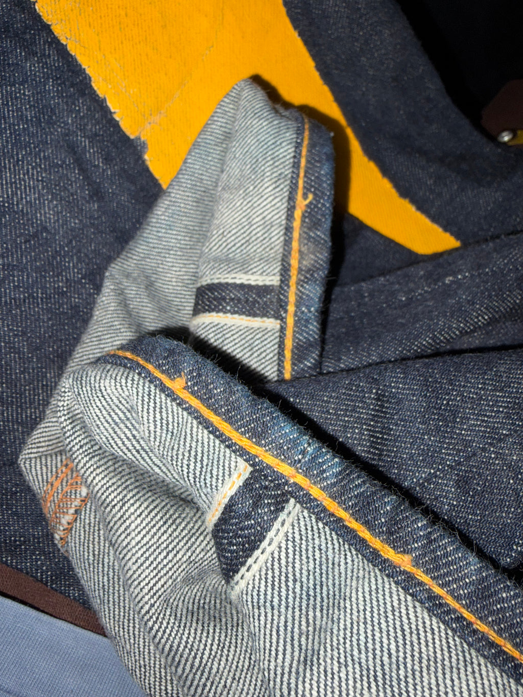 Vintage 00s Evisu Selvedge Denim Jeans Yellow Diacock 30