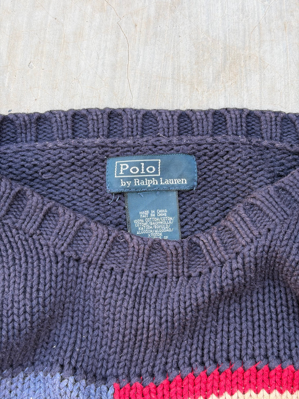 Vintage Polo Ralph Lauren USA Flag Sweater S