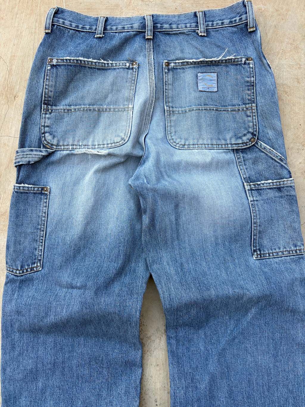 Vintage Carhartt Double Knee Carpenter Jeans Distressed Workwear Rare 32