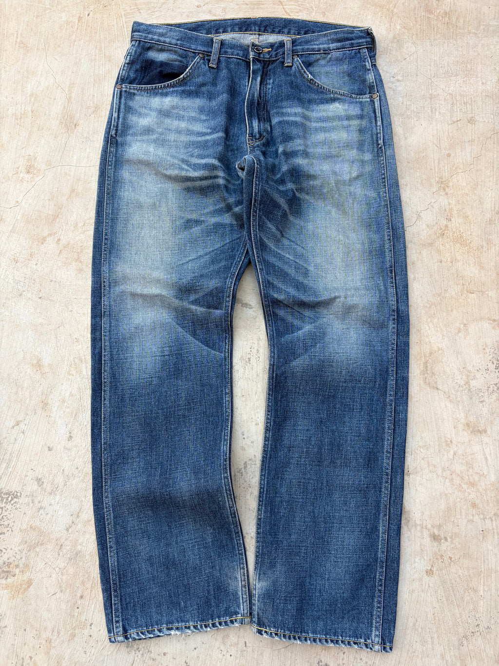 Vintage BAPE Bathing Ape Denim Jeans Big Logo Back Embroidery Y2K 34